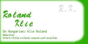 roland klie business card